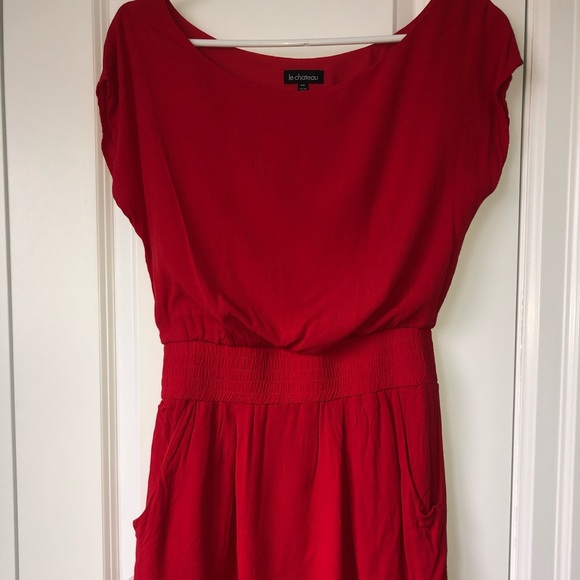Le Chateau | Red Dress with Pockets - Picture 1 of 3